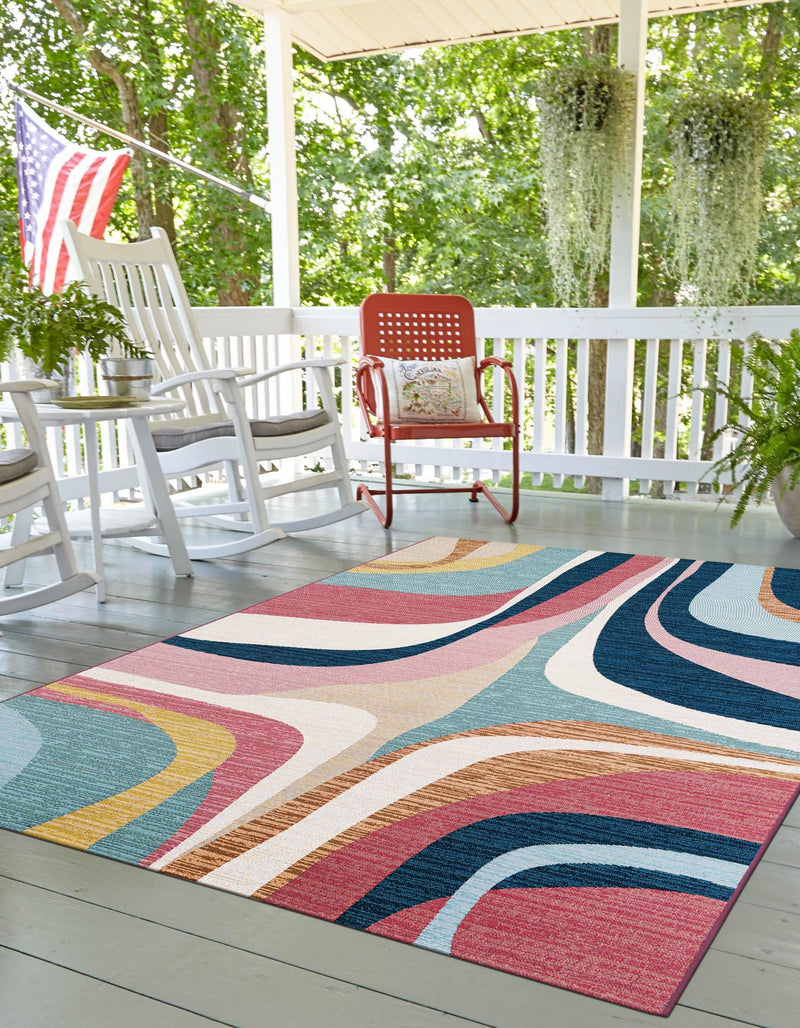 Urban Terrace Collection Area Rug - Venice Rectangle Multi Main