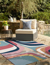 Urban Terrace Collection Area Rug - Venice Rectangle Multi  lifestyle 9