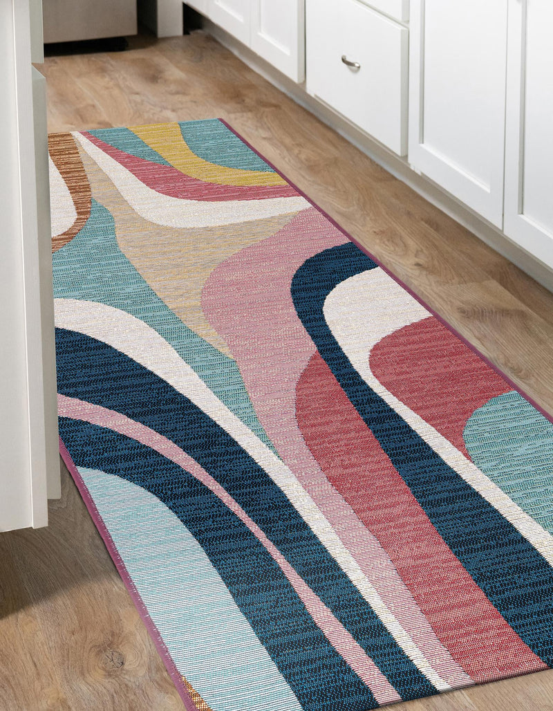 Urban Terrace Collection Area Rug - Venice Runner Multi  lifestyle 27