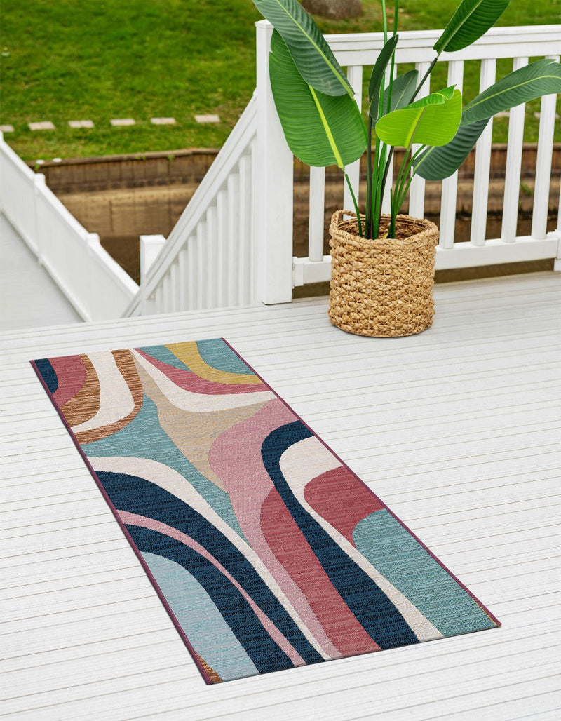 Urban Terrace Collection Area Rug - Venice Runner Multi  lifestyle 30