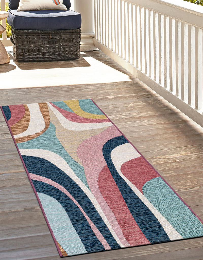 Urban Terrace Collection Area Rug - Venice Runner Multi  lifestyle 36