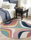 Urban Terrace Collection Area Rug - Venice Round Multi  lifestyle 22