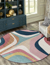 Urban Terrace Collection Area Rug - Venice Round Multi  lifestyle 28