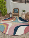 Urban Terrace Collection Area Rug - Venice Round Multi  lifestyle 31