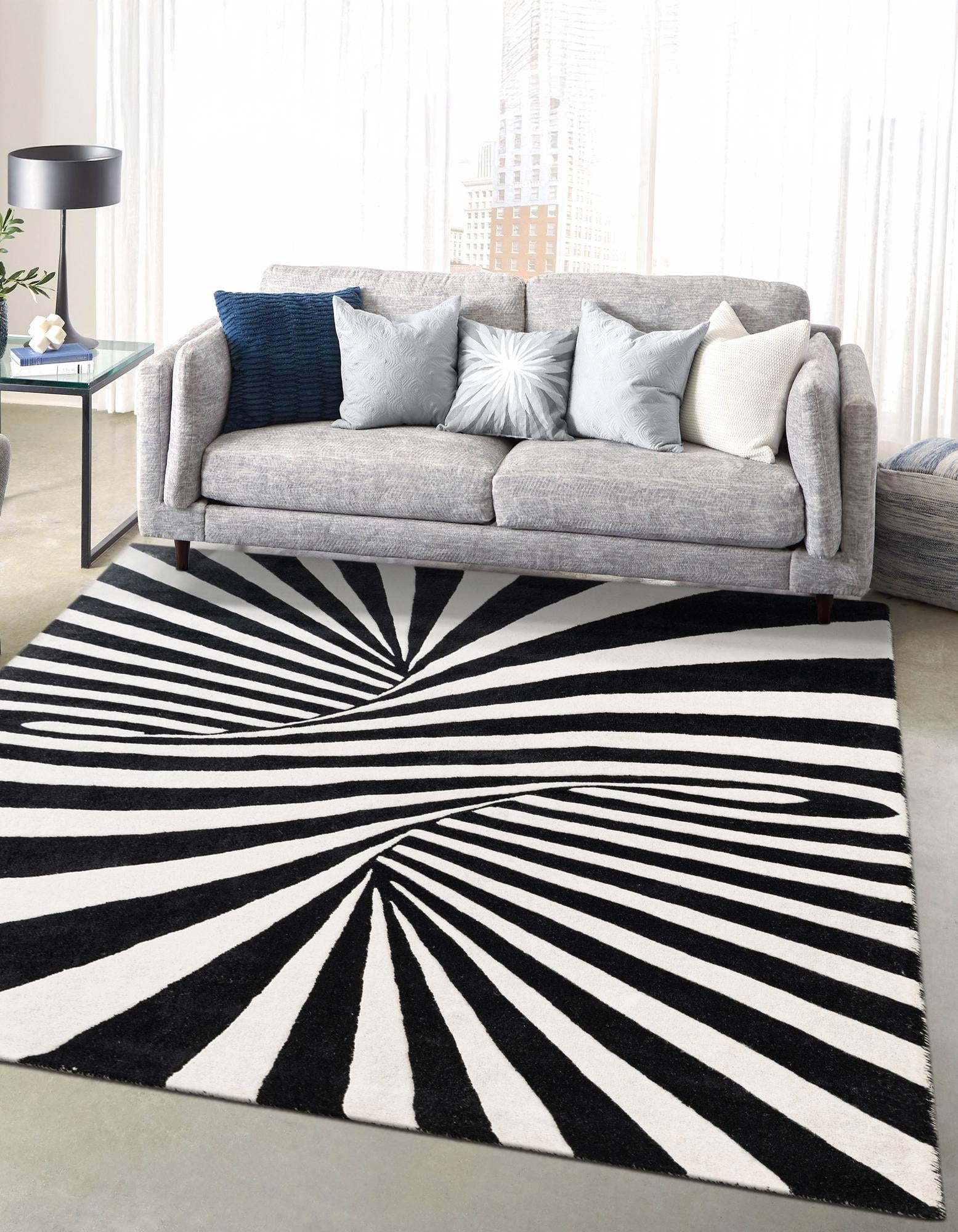 Cyclone Wool Collection Area Rug -  Maelstrom