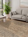 Plaid Savannah Collection Area Rug - Charleston Square Black and Natural  lifestyle 24