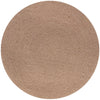 Highland Woven Jute Collection Area Rug - Glenmore (Light Brown) Round Light Brown  lifestyle 14