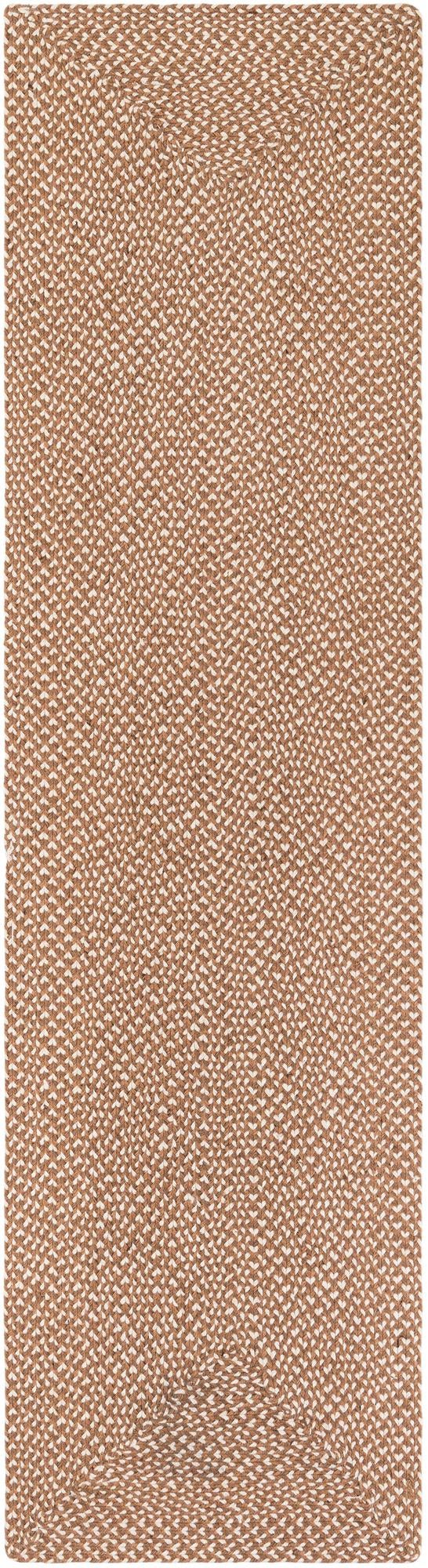 Highland Braided Jute Collection Area Rug - Glenmore (Light Brown) Runner Light Brown  lifestyle 12