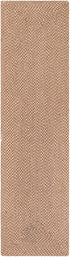 Highland Woven Jute Collection Area Rug - Glenmore (Light Brown)