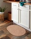 Highland Woven Jute Collection Area Rug - Glenmore (Light Brown) Oval Light Brown  lifestyle 30