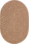 Highland Woven Jute Collection Area Rug - Glenmore (Light Brown) Oval Light Brown  lifestyle 13