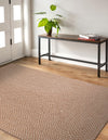 Highland Woven Jute Collection Area Rug - Glenmore (Light Brown) Rectangle Light Brown  lifestyle 5