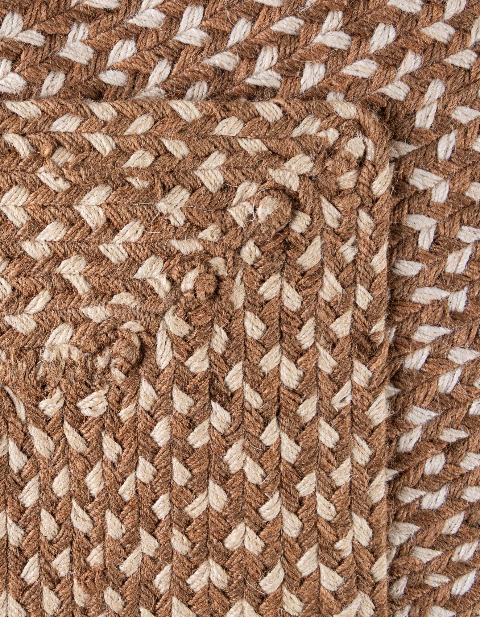 Highland Woven Jute Collection Area Rug - Glenmore (Light Brown)