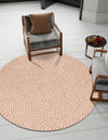 Highland Woven Jute Collection Area Rug - Glenmore (Light Brown) Round Light Brown  lifestyle 15