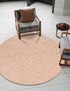 Highland Woven Jute Collection Area Rug - Glenmore (Light Brown)