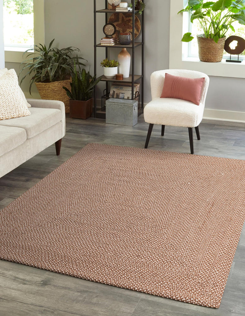 Highland Woven Jute Collection Area Rug - Glenmore (Light Brown) Square Light Brown  lifestyle 23