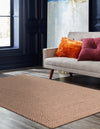 Highland Woven Jute Collection Area Rug - Glenmore (Light Brown) Square Light Brown  lifestyle 35