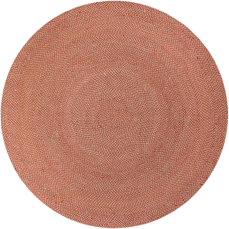 Highland Woven Jute Collection Area Rug - Glenmore (Rust Red)