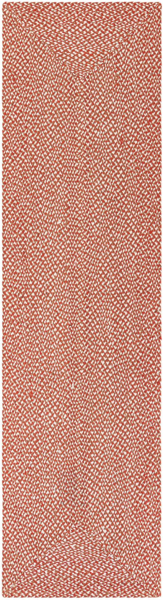 Highland Woven Jute Collection Area Rug - Glenmore (Rust Red)