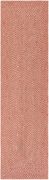 Highland Woven Jute Collection Area Rug - Glenmore (Rust Red)