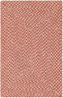 Highland Woven Jute Collection Area Rug - Glenmore (Rust Red)