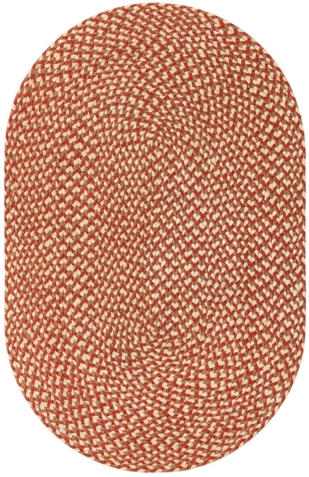 Highland Woven Jute Collection Area Rug - Glenmore (Rust Red)