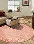 Highland Woven Jute Collection Area Rug - Glenmore (Rust Red)