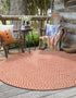 Highland Woven Jute Collection Area Rug - Glenmore (Rust Red)