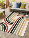 Urban Terrace Collection Area Rug -  Piazza Rectangle Multi  lifestyle 9