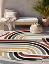 Urban Terrace Collection Area Rug -  Piazza Round Multi  lifestyle 22