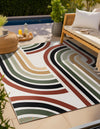 Urban Terrace Collection Area Rug -  Piazza Square Multi  lifestyle 12