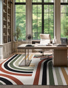 Urban Terrace Collection Area Rug -  Piazza Square Multi  lifestyle 17