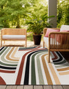 Urban Terrace Collection Area Rug -  Piazza Square Multi  lifestyle 18