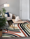 Urban Terrace Collection Area Rug -  Piazza Square Multi  lifestyle 21