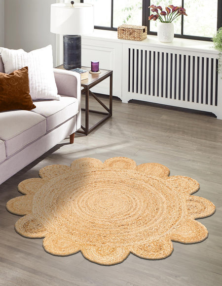 Serenity Braided Jute Collection Area Rug - Mandalay