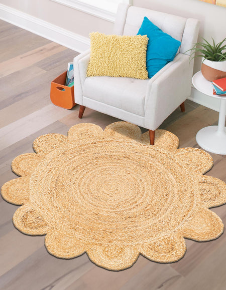 Serenity Braided Jute Collection Area Rug - Mandalay