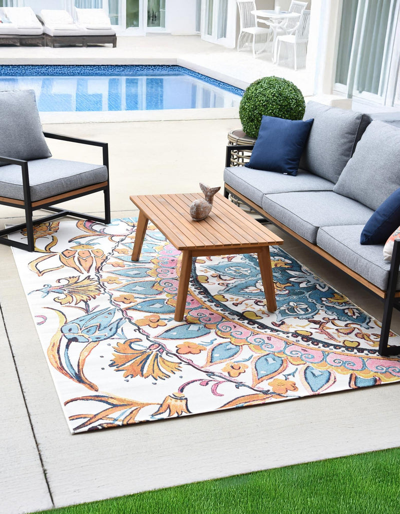 Patio Heritage Collection Area Rug - Tuscany Rectangle Multi  lifestyle 4