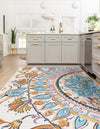 Patio Heritage Collection Area Rug - Tuscany Rectangle Multi  lifestyle 7