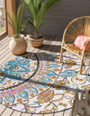 Patio Heritage Collection Area Rug - Tuscany Round Multi  lifestyle 24