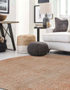 Berkshire Estate Collection Area Rug - Windsor (Cocoa Bean Brown) Round Cocoa Bean Brown  lifestyle 18