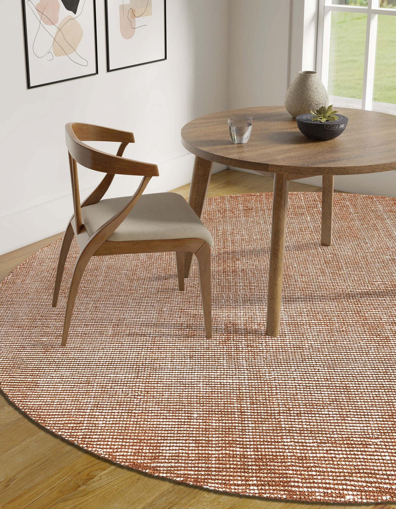 Berkshire Estate Collection Area Rug - Windsor (Cocoa Bean Brown) Round Cocoa Bean Brown  lifestyle 22