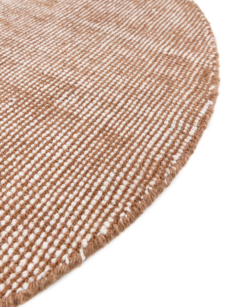 Berkshire Estate Collection Area Rug - Windsor (Cocoa Bean Brown) Round Cocoa Bean Brown  lifestyle 27