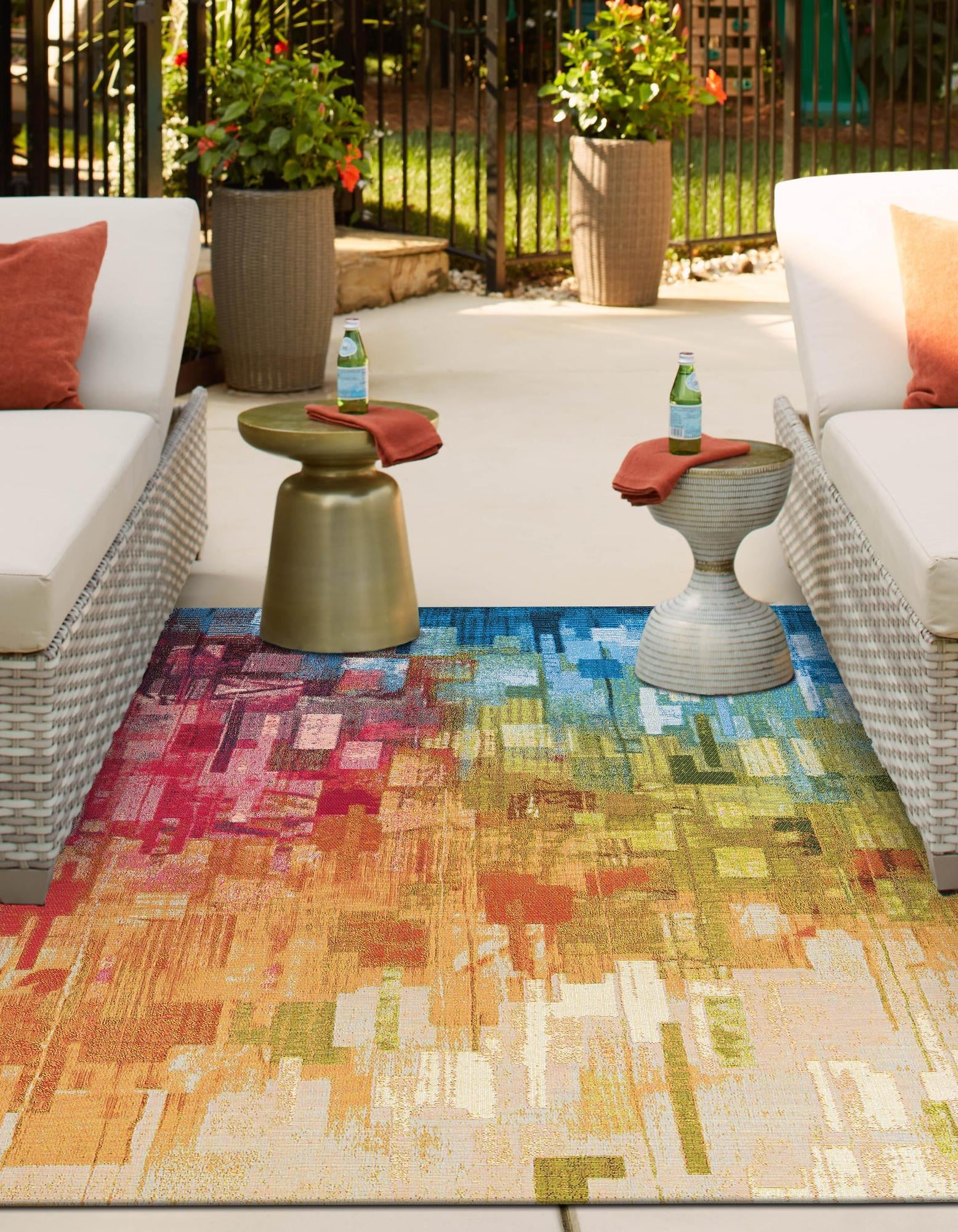 Urban Terrace Collection Area Rug -  Lawn