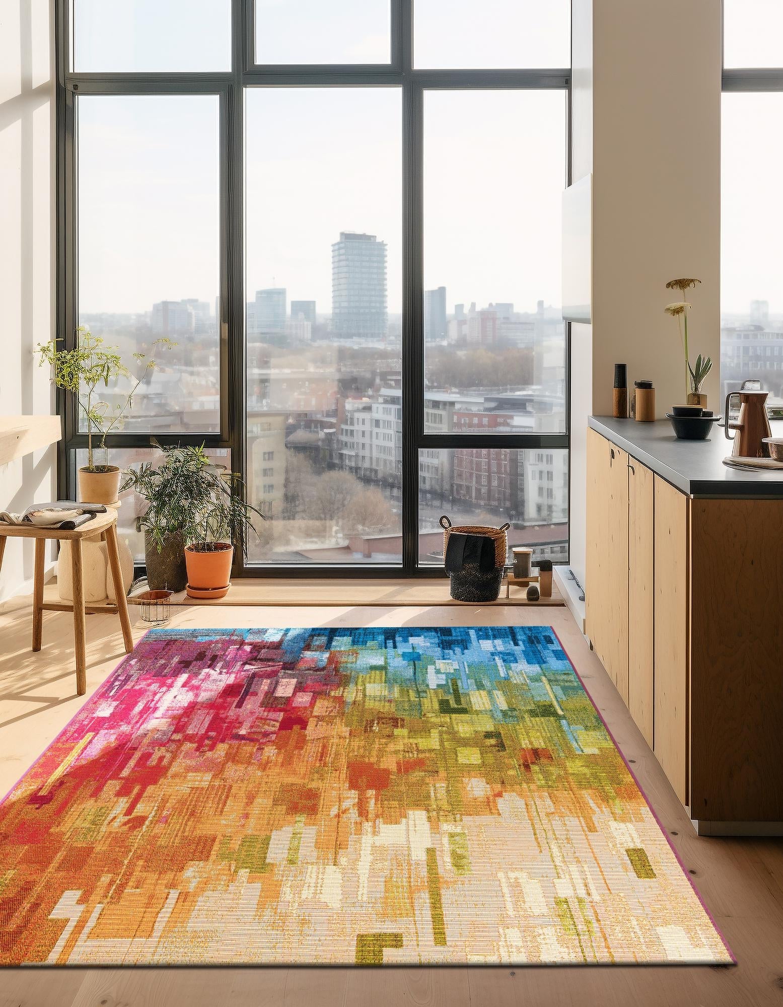 Urban Terrace Collection Area Rug -  Lawn