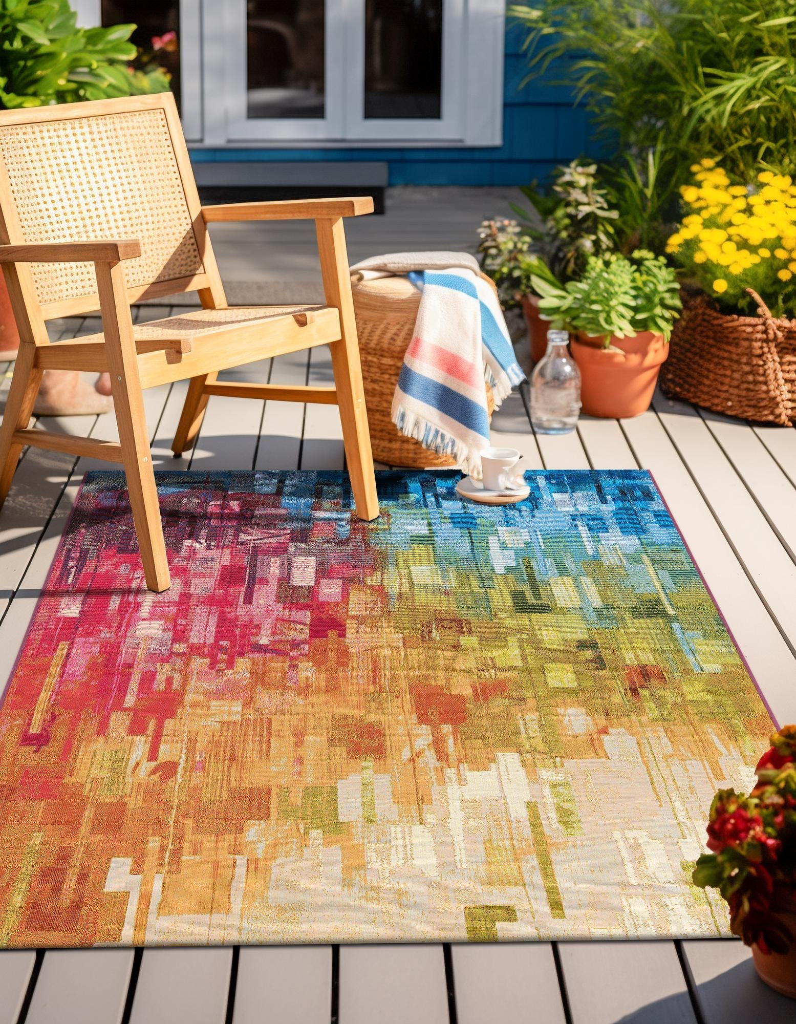 Urban Terrace Collection Area Rug -  Lawn