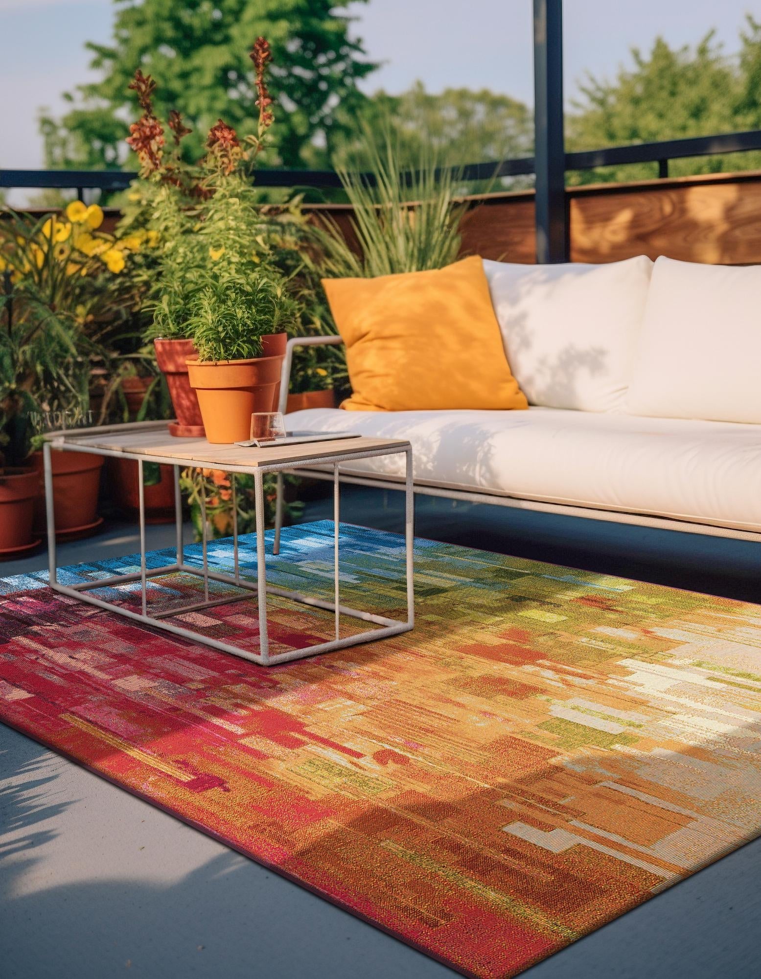 Urban Terrace Collection Area Rug -  Lawn