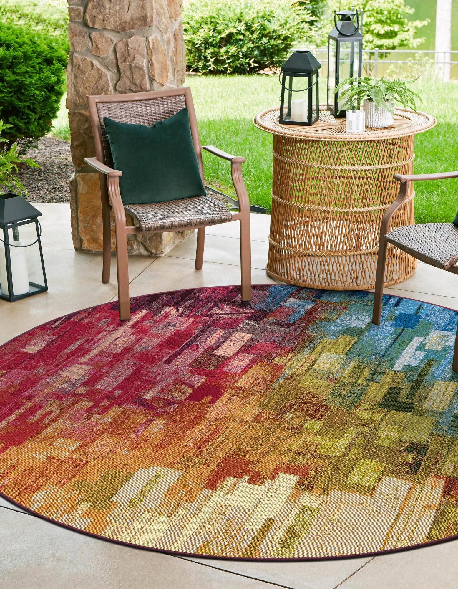 Urban Terrace Collection Area Rug -  Lawn