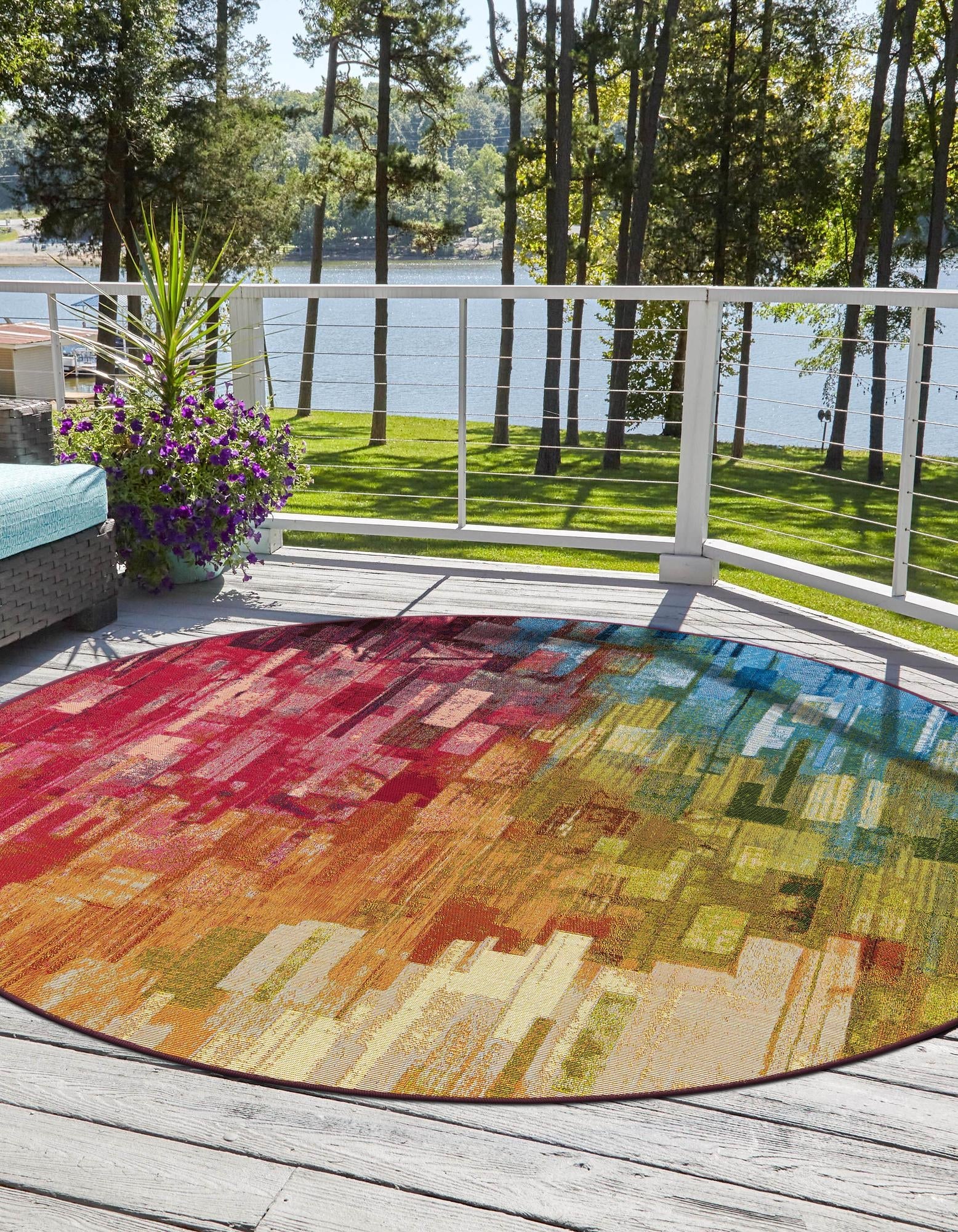 Urban Terrace Collection Area Rug -  Lawn