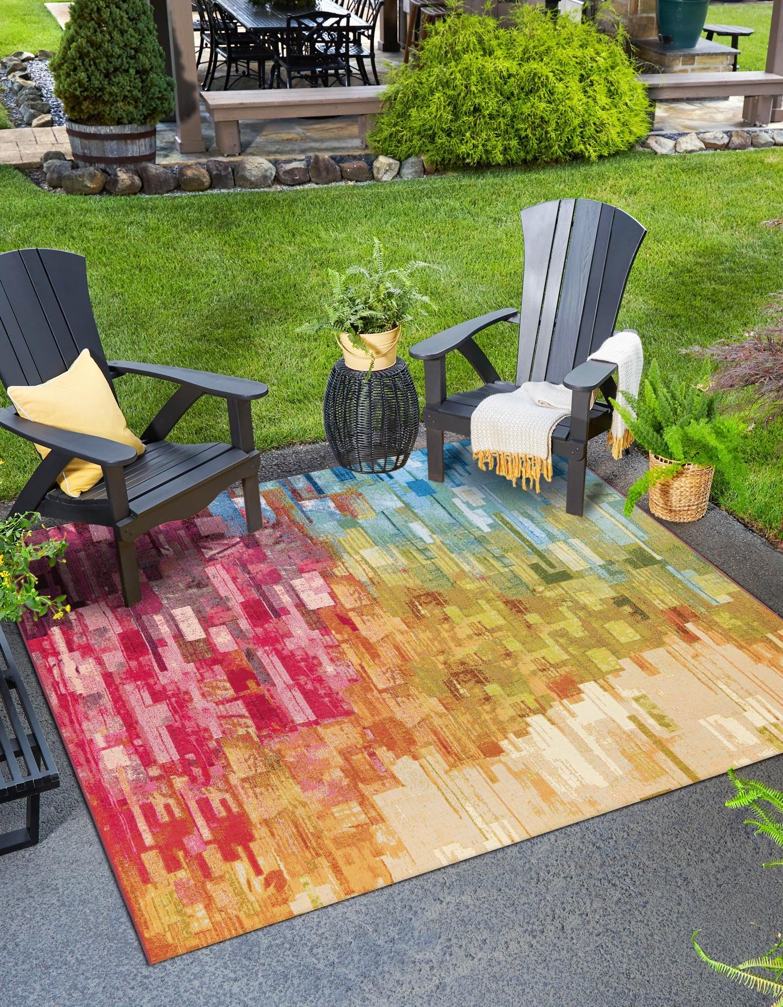 Urban Terrace Collection Area Rug -  Lawn