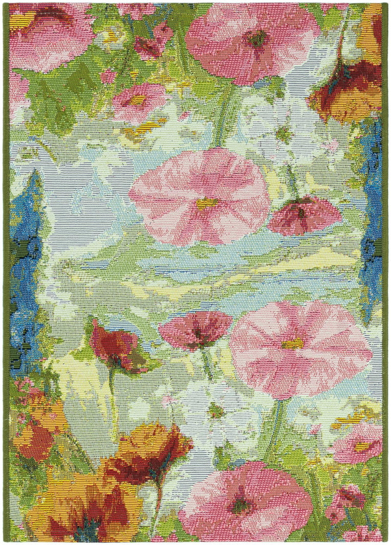 Seaside Blooms Collection Area Rug -  Amalfi Rectangle Multi  lifestyle 2